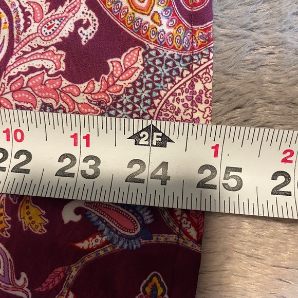 DG2 by Diane Gilman Burgundy Paisley Tank Top XS - Picture 8 of 8